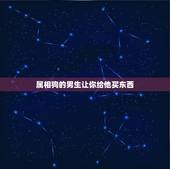 属相狗的男生让你给他买东西，一个男生说喜欢你，然后他没能力给你买东西，