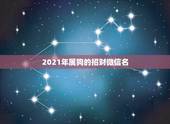 2021年属狗的招财微信名，最吉利旺财的微信名
