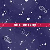 神舟十一号航天员名单，神舟五号至十二号的宇航员