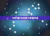 1991跟1998年八字合不合，1991年男生属羊 1998年女生属虎