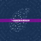 一生最旺属牛男孩名字 属牛取名带什么字好