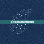 十二生肖相合相冲相害相刑，相害相冲相刑相克是什么意思