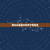陶白白星座分析双子座男生，对星座有研究的进 ~~我是双子座的男生