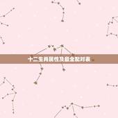 十二生肖属性及最全配对表，十二生肖属性及最全配对表