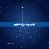 生辰八字五行查询系统，生辰八字五行属性查询