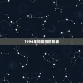 1994年狗属相婚配表，狗跟什么属相配最好