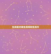 生肖配对表生肖狗和生肖牛，生肖配对属相婚配表十二属相配对吉凶表