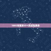 1991年属羊十一月出生男命，1991年属羊冬天出生