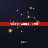 今年正月十五属相是什么生肖，正月十五生肖相冲什么？