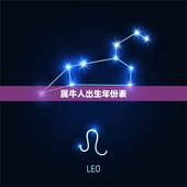 属牛人出生年份表，属牛的人属于什么命