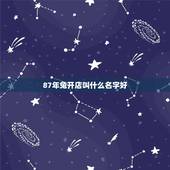 87年兔开店叫什么名字好，87年属兔男开店门牌子什么颜色好