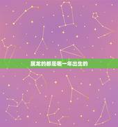 属龙的都是哪一年出生的，2012年出生属龙什么命