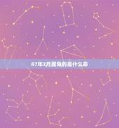 87年3月属兔的是什么命，87年3月属兔的是什么星座