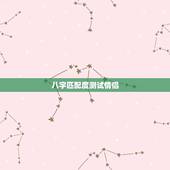 八字匹配度测试情侣，请专业大师测算这对夫妻的八字匹配程度