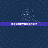 哪有算命先生算得准的武汉，武汉长春観里算命的都是胡诌，谁介绍下哪里有真