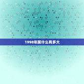 1998年属什么有多大，1998年属啥了，虚岁多大了，周岁多大了？