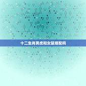 十二生肖男虎和女鼠婚配吗，男属虎和女属鼠配吗？