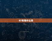 87年兔什么命，99年兔什么命