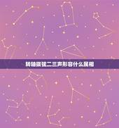 转轴拨弦二三声形容什么属相，&amp;#8221;转轴拔弦二三声&amp;#8221;生肖是什么