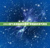 2022霸气潇洒的微信网名 潇洒威武霸气网名