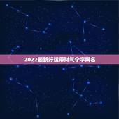 2022最新好运带财气个字网名 2022最新微信网名吸引女性