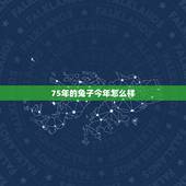 75年的兔子今年怎么样，75年今年的财运好不好