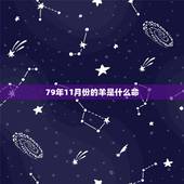 79年11月份的羊是什么命，79年农历11月28日出生男运势