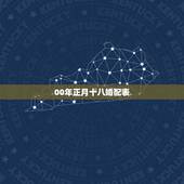 00年正月十八婚配表，2000年正月十八出生的男生吉祥数是多少？