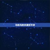 马和马的夫妻好不好，属马跟属马的在一起适合吗？两个人会幸福吗？