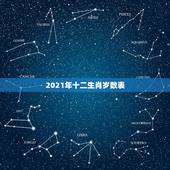 2021年十二生肖岁数表，十二生肖岁数年龄表是什么？