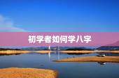初学者如何学八字，八字入门，新人如何快速学习四柱八字