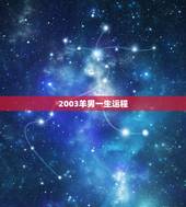 2003羊男一生运程，十二生肖与人生运势