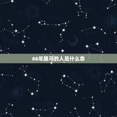 66年属马的人是什么命，1966年属马是什么命