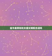 金牛座男和处女座女婚配合适吗，处女座女生和金牛座男生做夫妻好不好