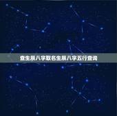 查生辰八字取名生辰八字五行查询，起名 生辰八字取名