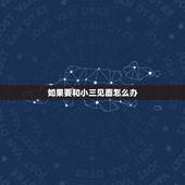 如果要和小三见面怎么办，第一次跟小三见面要怎么做？
