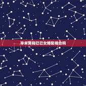 辛未男和已已女婚配相合吗，男已巳蛇7月和女辛未羊1月的配不
