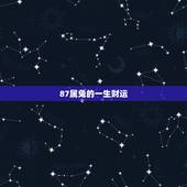 87属兔的一生财运 1987年属兔一生的财运