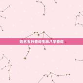 姓名五行查询生辰八字查询 五行查询生辰八字查询