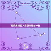 相同属相的人是否命运都一样，人的属相与命运有很大关系吗