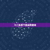 十二生肖下周运势查询，今年十二生肖运势