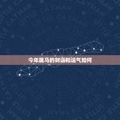 今年属马的财运和运气如何，属马的人一生的命运是怎么样的