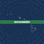 蛇和马的婚姻如何，婚姻属相蛇和马怎样