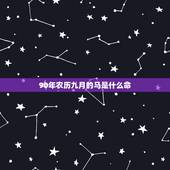 90年农历九月的马是什么命，1990年属马男九月初三申时