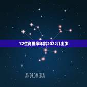 12生肖排序年龄2022几山岁，年份生肖表对照表2022
