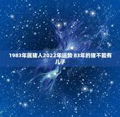 1983年属猪人2022年运势 83年的猪不能有儿子