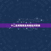 十二生肖相克生肖相生对照表，属相相冲相克组合一览表 什么属性与你相冲相