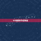 91年属羊今日财运，91属羊一生有几次婚姻