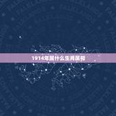 1914年属什么生肖属相，1914年的生肖。
