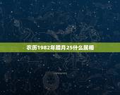 农历1982年腊月25什么属相，农历1982年12月26日生属什么生肖